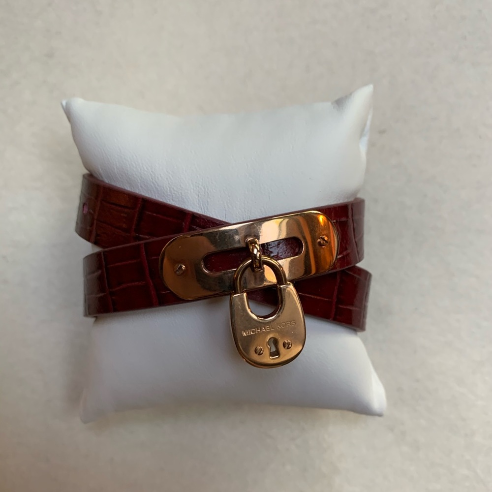 Michael Kors burgundy wrap bracelet